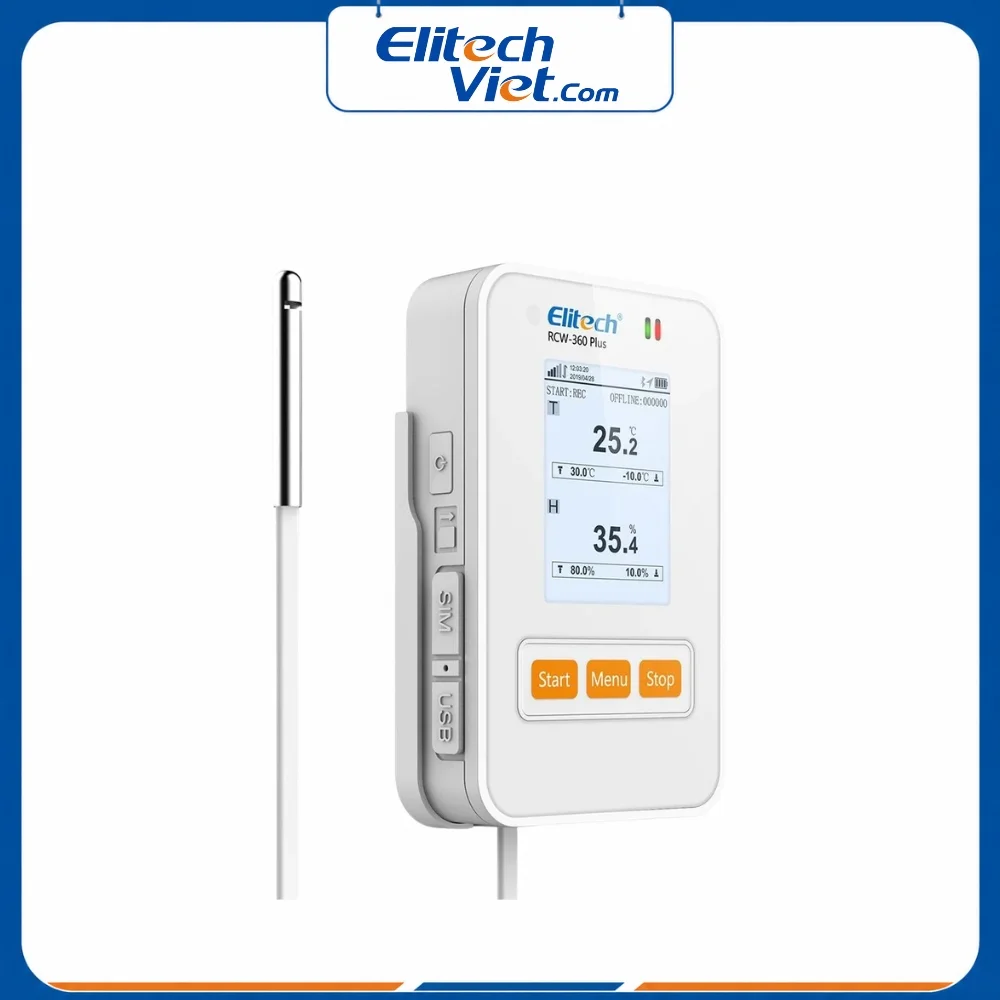 Nhiệt ẩm kế tự ghi Elitech RCW-360 Plus 4G