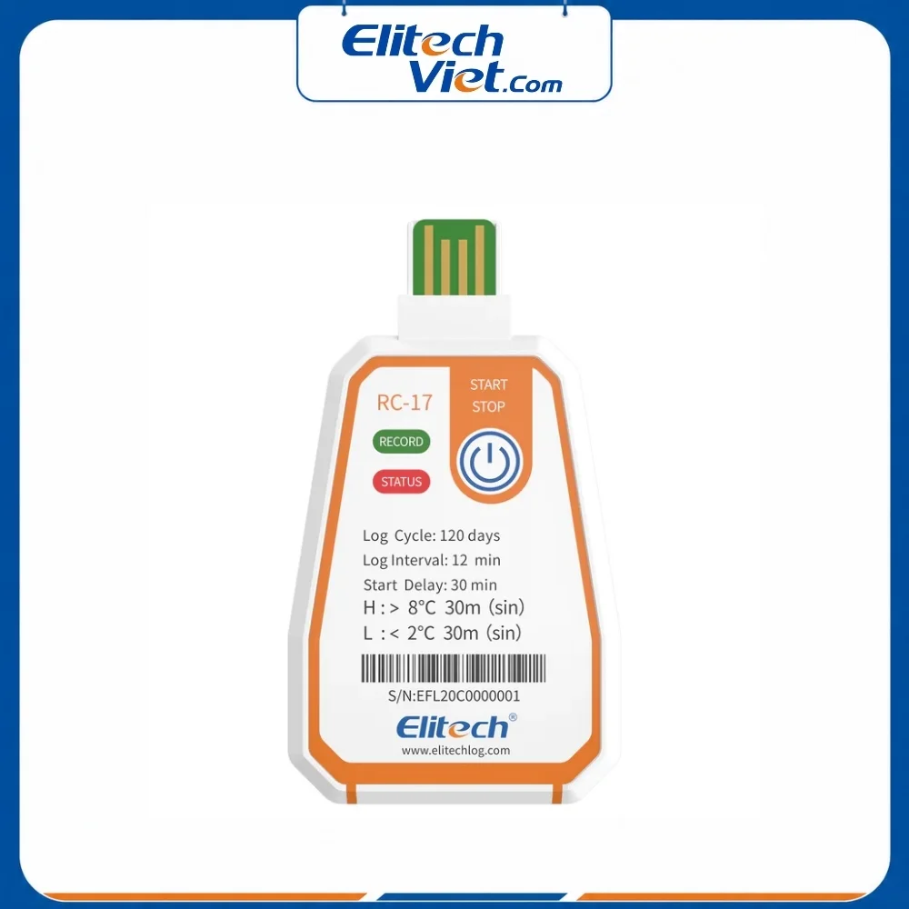 Nhiệt kế tự ghi dùng một lần Elitech RC-17
