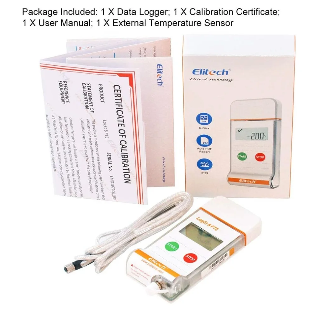 Phụ kiện máy ghi dữ liệu nhiệt độ cực thấp Elitech LogEt 8 PTE