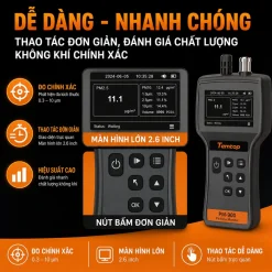 Temtop Airing-2000 thao tác đo bụi nhanh chóng và dễ dàng