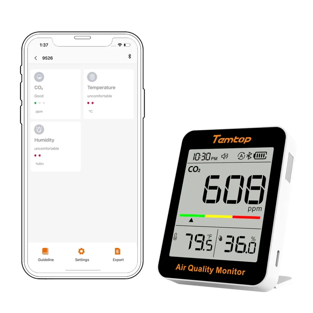 Temtop C1+ kết nối ứng dụng trên điện thoại