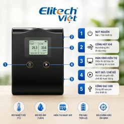 Temtop LKC-20T giám sát CO2, nhiệt độ và độ ẩm