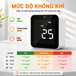 Temtop M10 đánh giá mức độ ô nhiễm không khí theo thời gian thực
