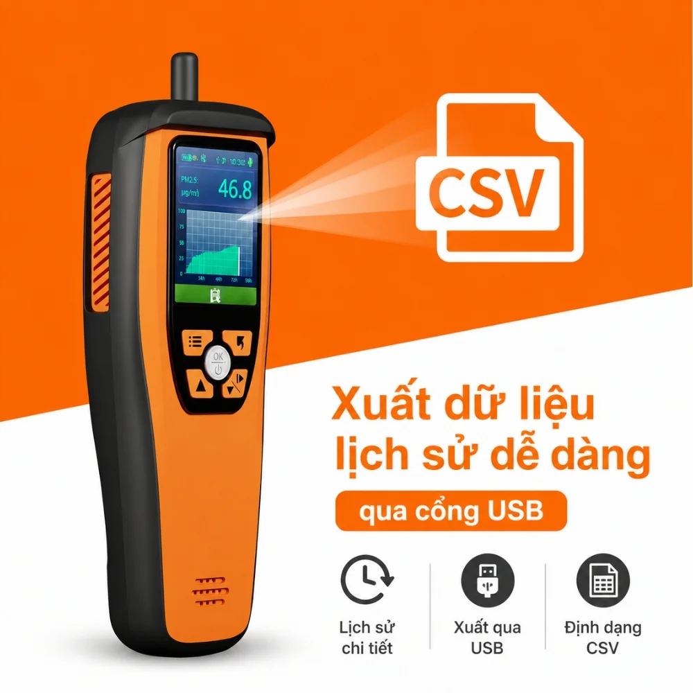 Temtop M2000 2nd xuất dữ liệu lịch sử qua cổng USB