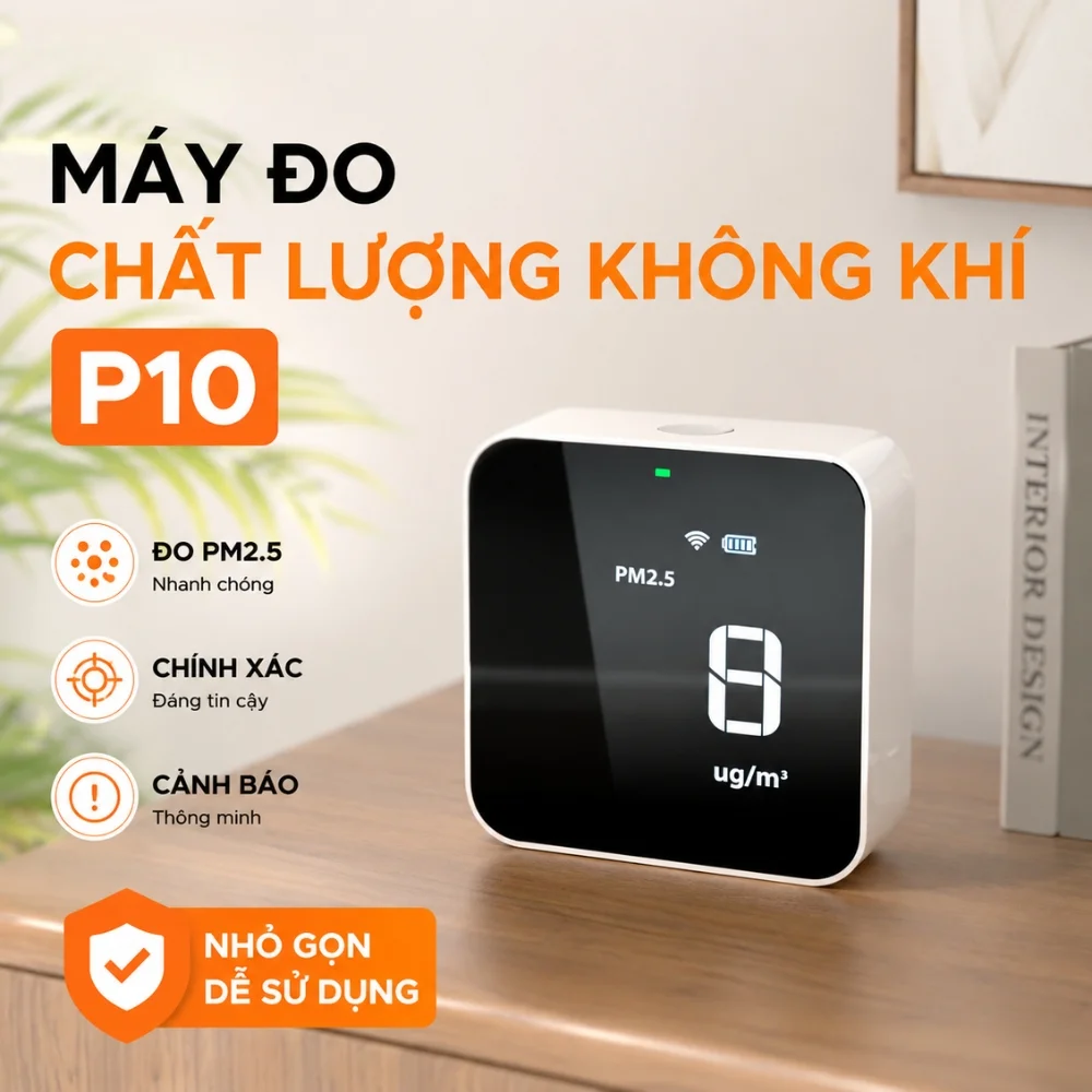 Temtop P10 thiết kế nhỏ gọn để bàn sử dụng trong nhà