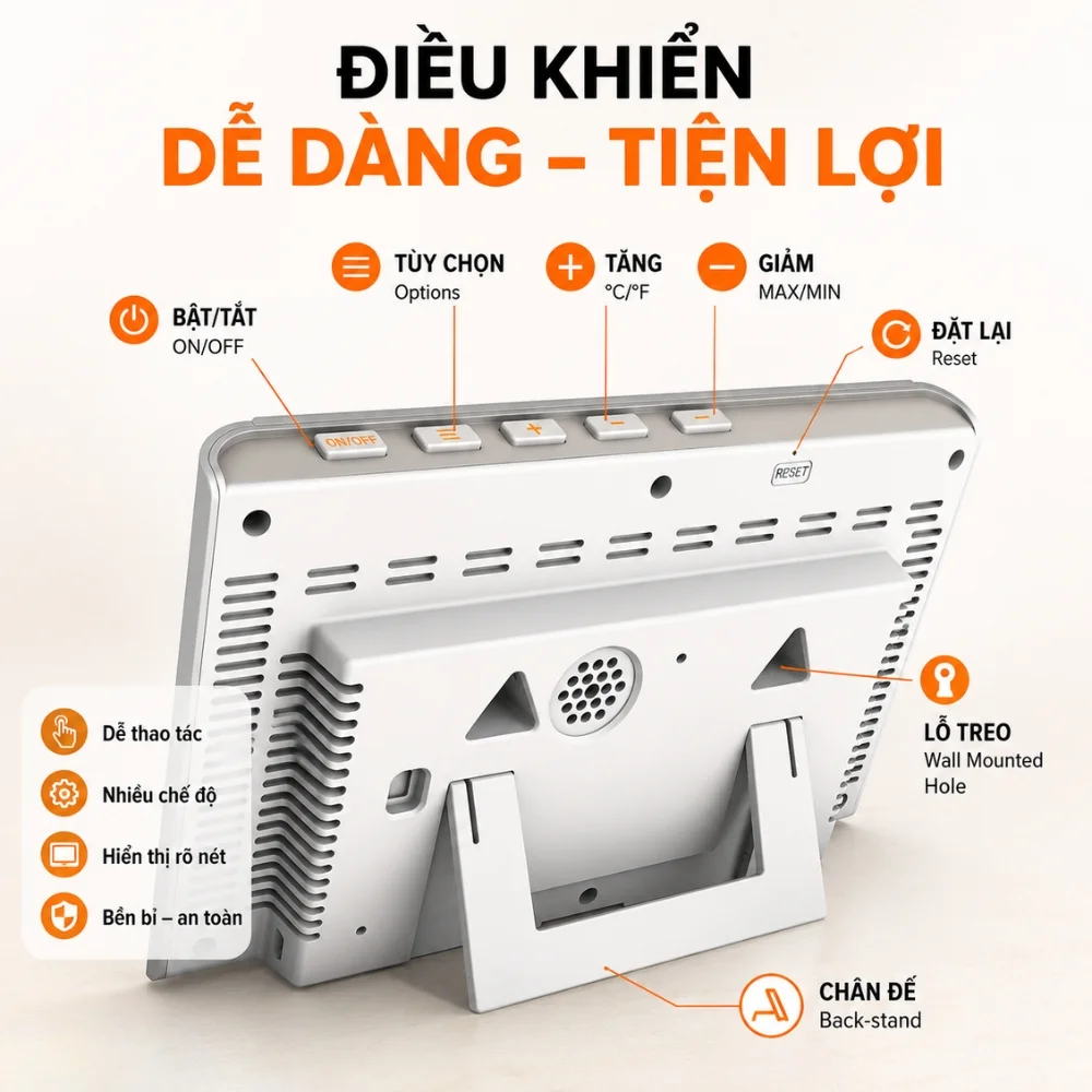 Thiết kế để bàn tiện lợi của Temtop P20