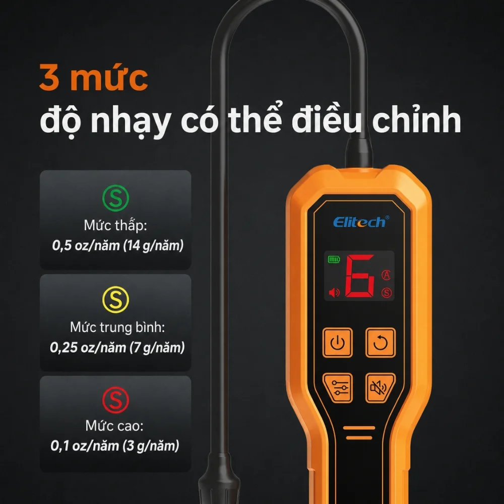 Thiết bị phát hiện rò rỉ Elitech ELD-210 độ chính xác cao