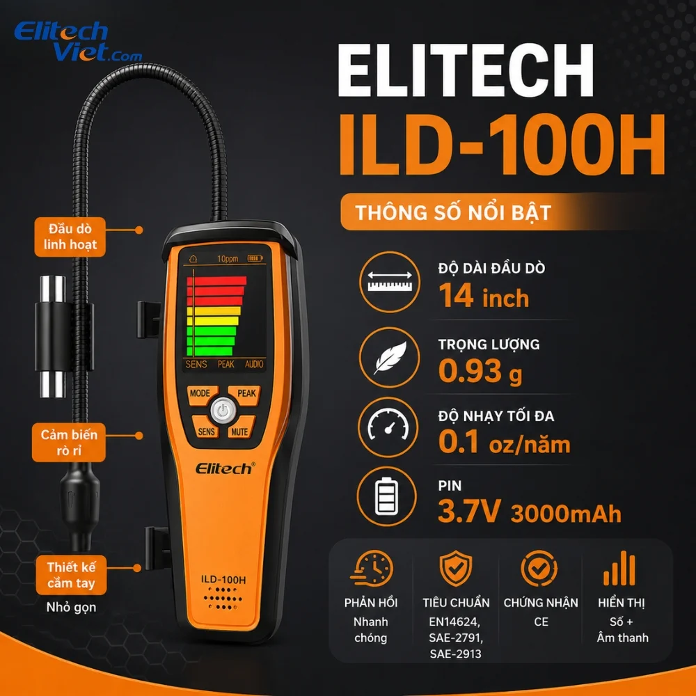 Thông số kỹ thuật Elitech ILD-100H