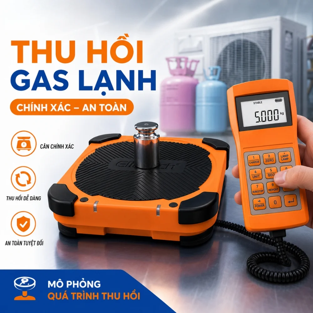 Thu hồi gas lạnh chính xác với Elitech LMC-300L