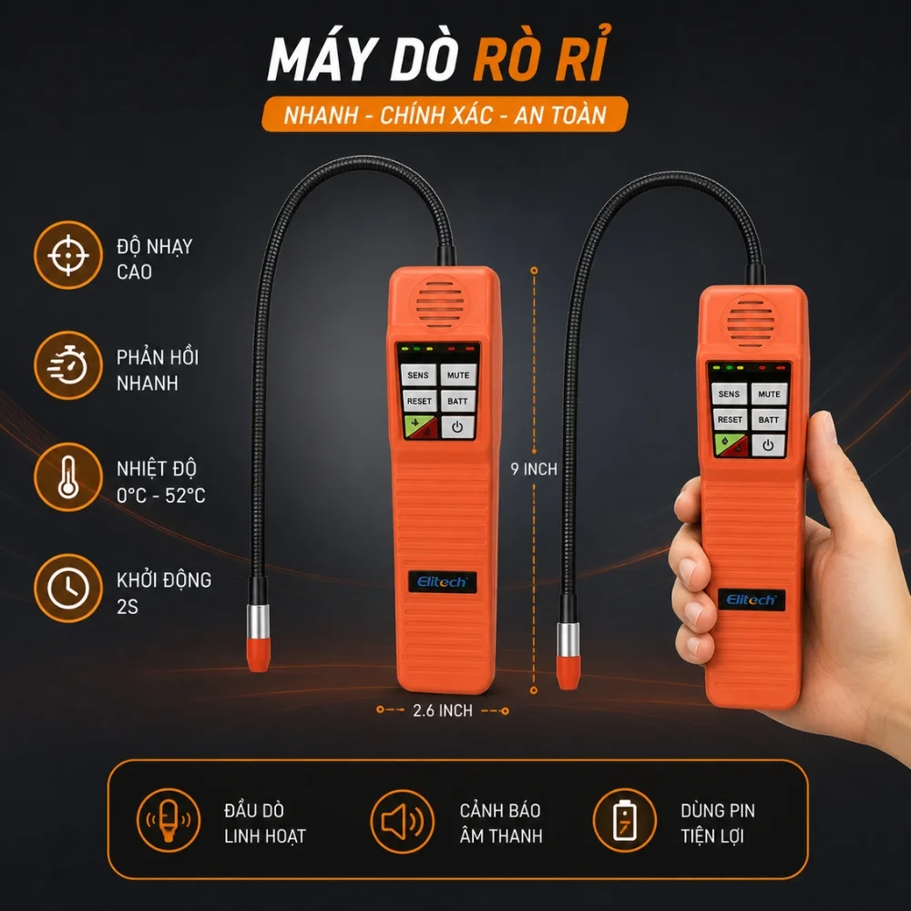 Tính năng máy dò rò rỉ Elitech CPU-1G