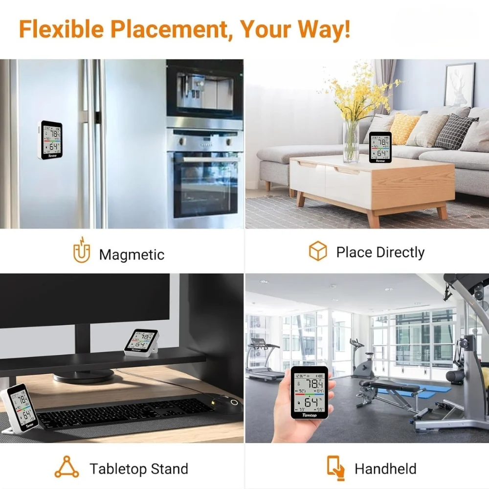 Ứng dụng máy đo nhiệt độ, độ ẩm Bluetooth Temtop T1