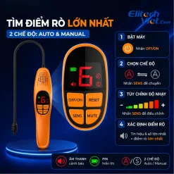 Xác định vị trí rò rỉ chính xác Elitech LD-100