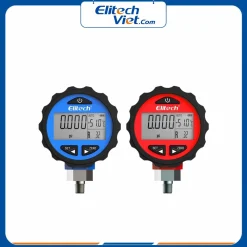 Đồng hồ đo áp suất kỹ thuật số Elitech PG-30 Pro màu đỏ và xanh dương