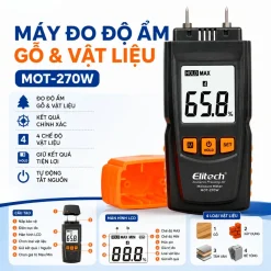 Elitech MOT-270W đo độ ẩm gỗ và nhiều loại vật liệu khác
